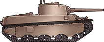 Sideview of M6A1 Heavy Tank
